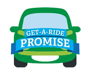 Get a ride promise logo.