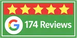 A google reviews counter.
