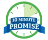 10 minute promise logo.