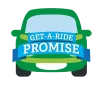 Get a ride promise logo.